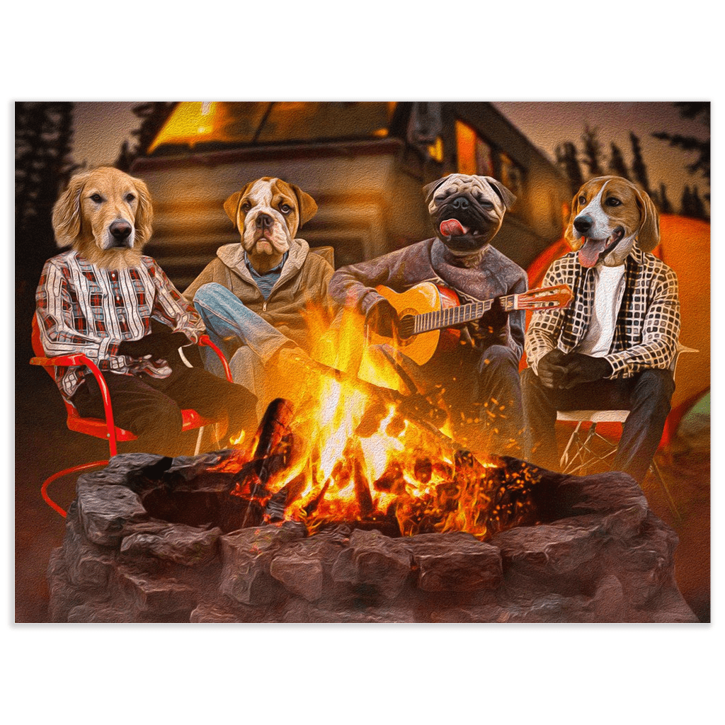 &#39;The Campers&#39; Personalized 4 Pet Poster