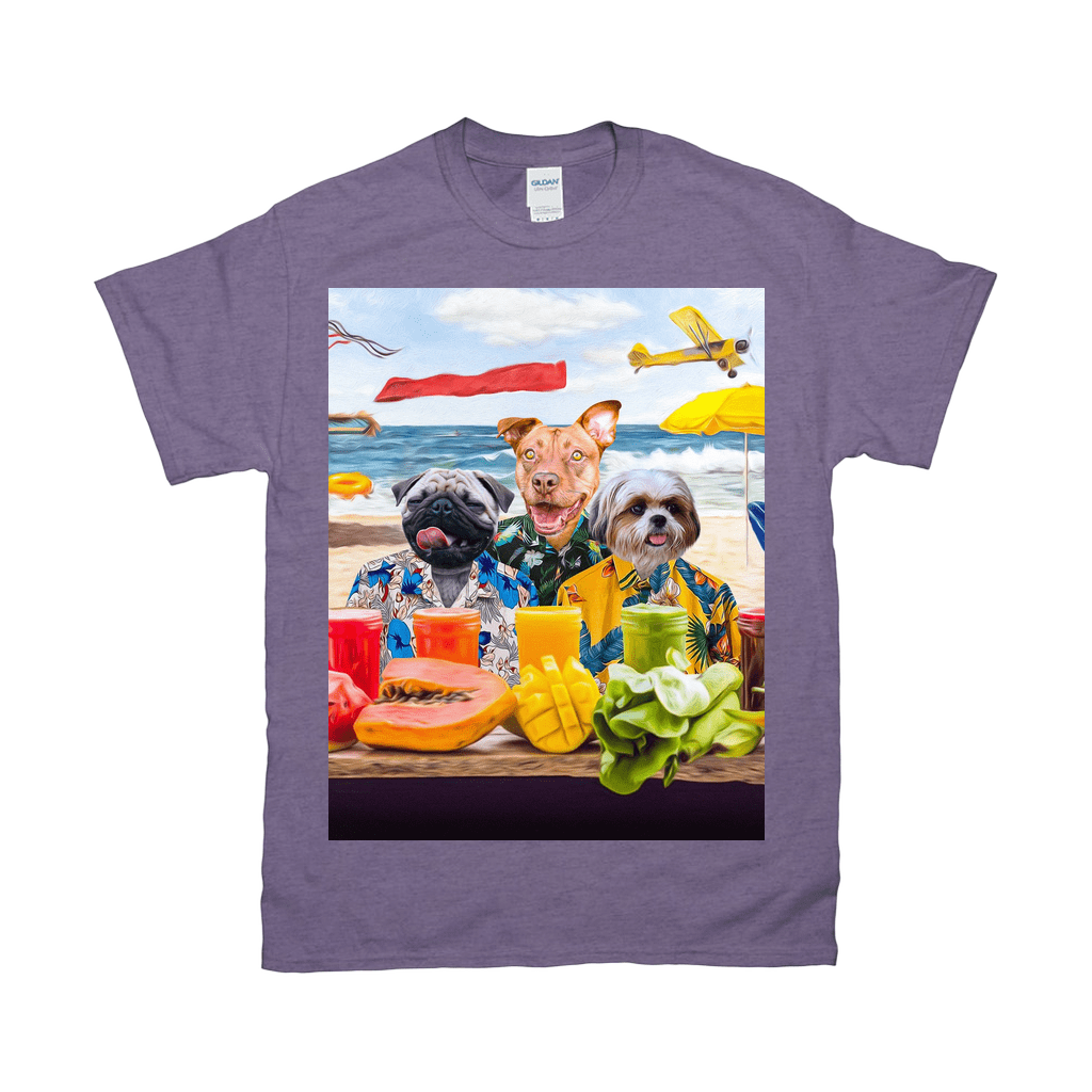 &#39;The Beach Dogs&#39; Personalized 3 Pet T-Shirt