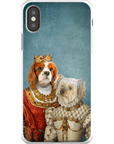 Funda personalizada para teléfono con 2 mascotas 'Reina y Princesa'