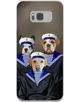 Funda personalizada para teléfono con 3 mascotas 'Los Marineros'