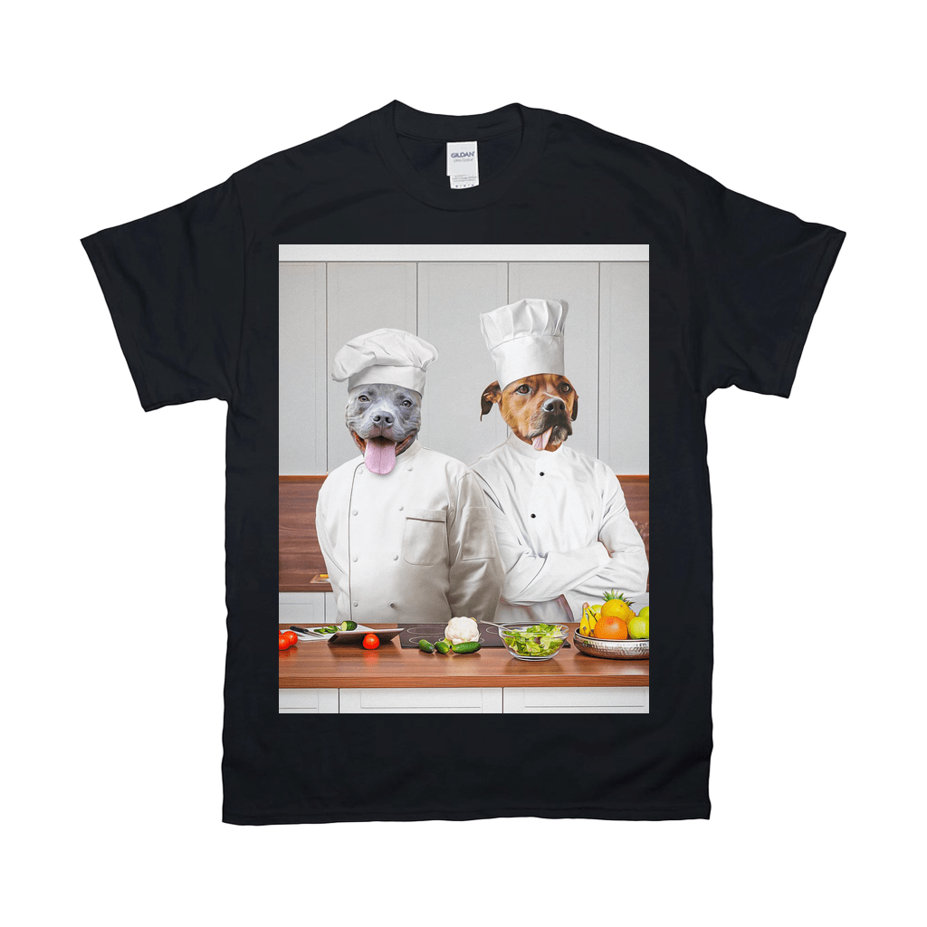 Camiseta personalizada para 2 mascotas &#39;The Chefs&#39;