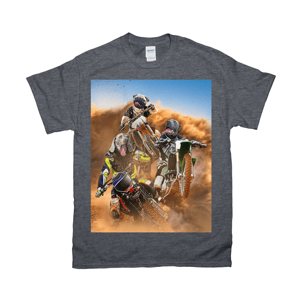 Camiseta personalizada con 3 mascotas &#39;The Motocross Riders&#39; 