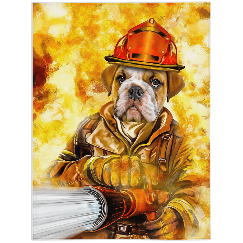 'The Firefighter' Personalized Pet Blanket
