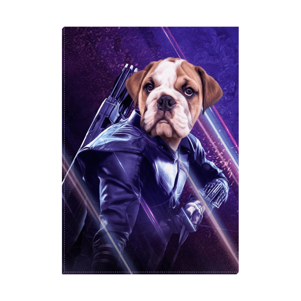 'Hawkeye Doggo' Personalized Pet Standing Canvas