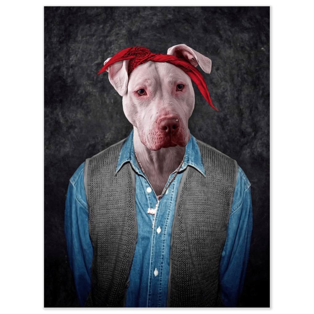 Póster Perro personalizado &#39;2Pac Dogkur&#39;