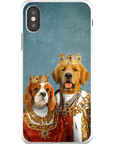 Funda para móvil personalizada con 2 mascotas 'Rey y Reina'