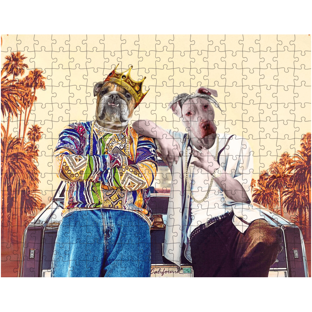 &#39;2Paw and Notorious D.O.G. California Edition&#39; Personalized 2 Pet Puzzle