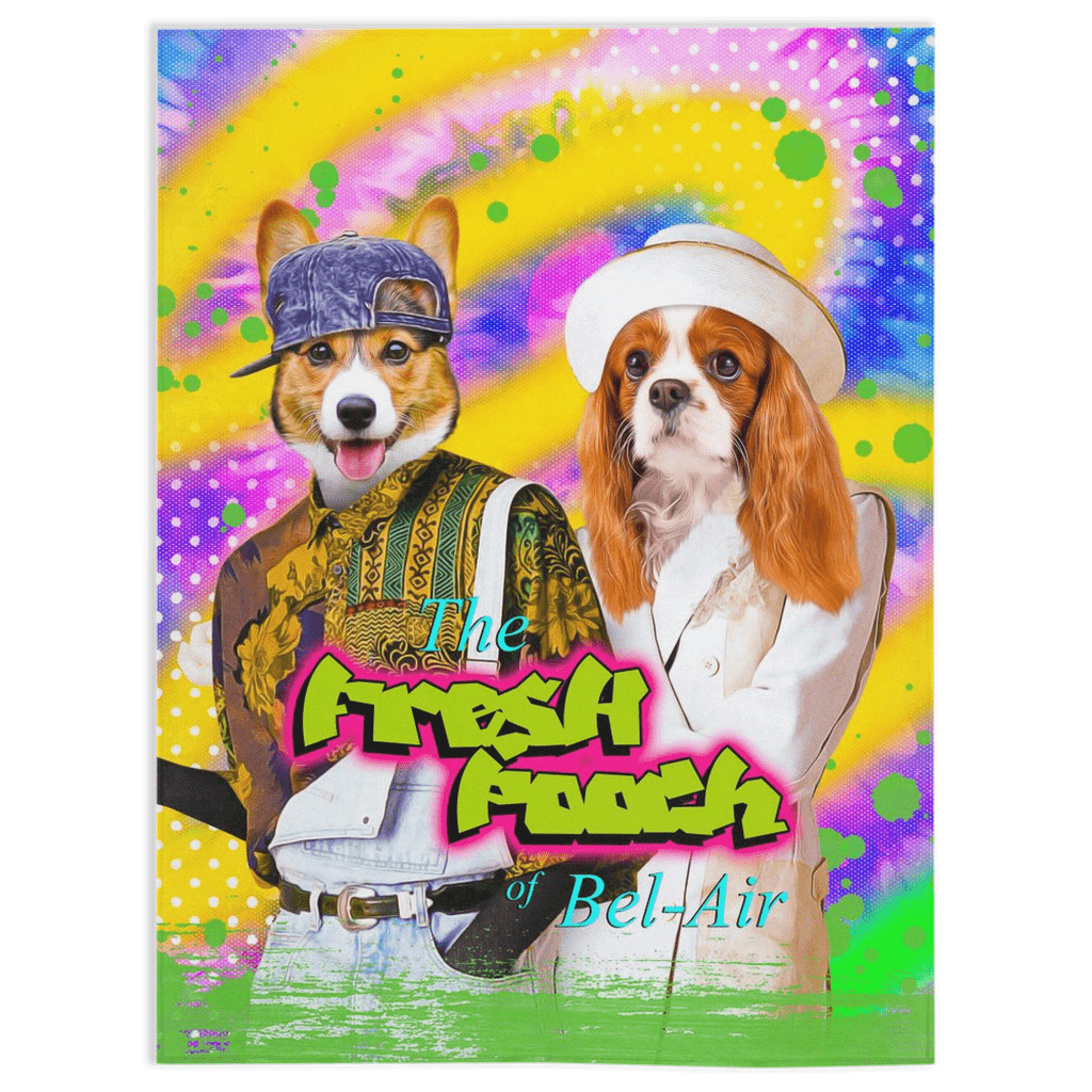 &#39;The Fresh Pooch&#39; Personalized 2 Pet Blanket