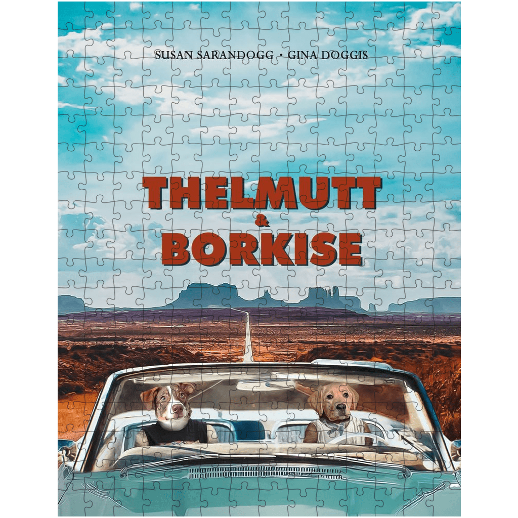 &#39;Thelmutt and Borkise&#39; Personalized 2 Pet Puzzle
