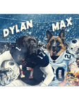Póster Personalizado para 2 mascotas 'Penn State Doggos'
