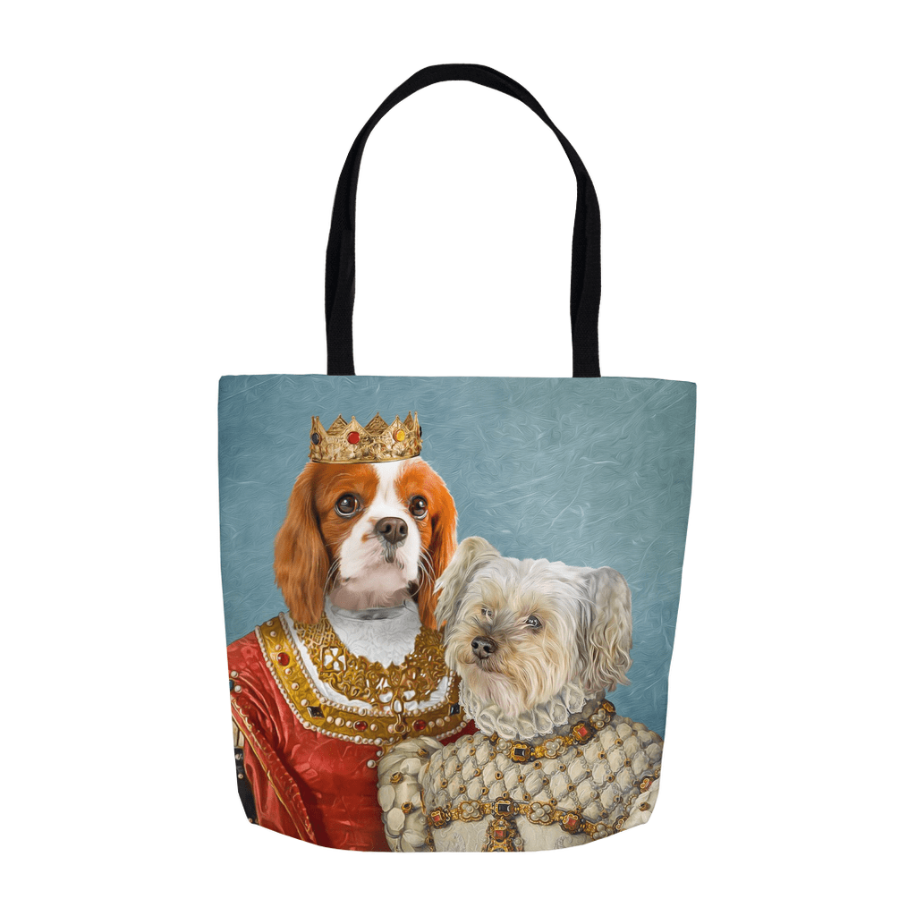 &#39;Queen and Princess&#39; Personalized 2 Pet Tote Bag