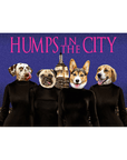 'Humps in the City' Personalized 4 Pet Standing Canvas
