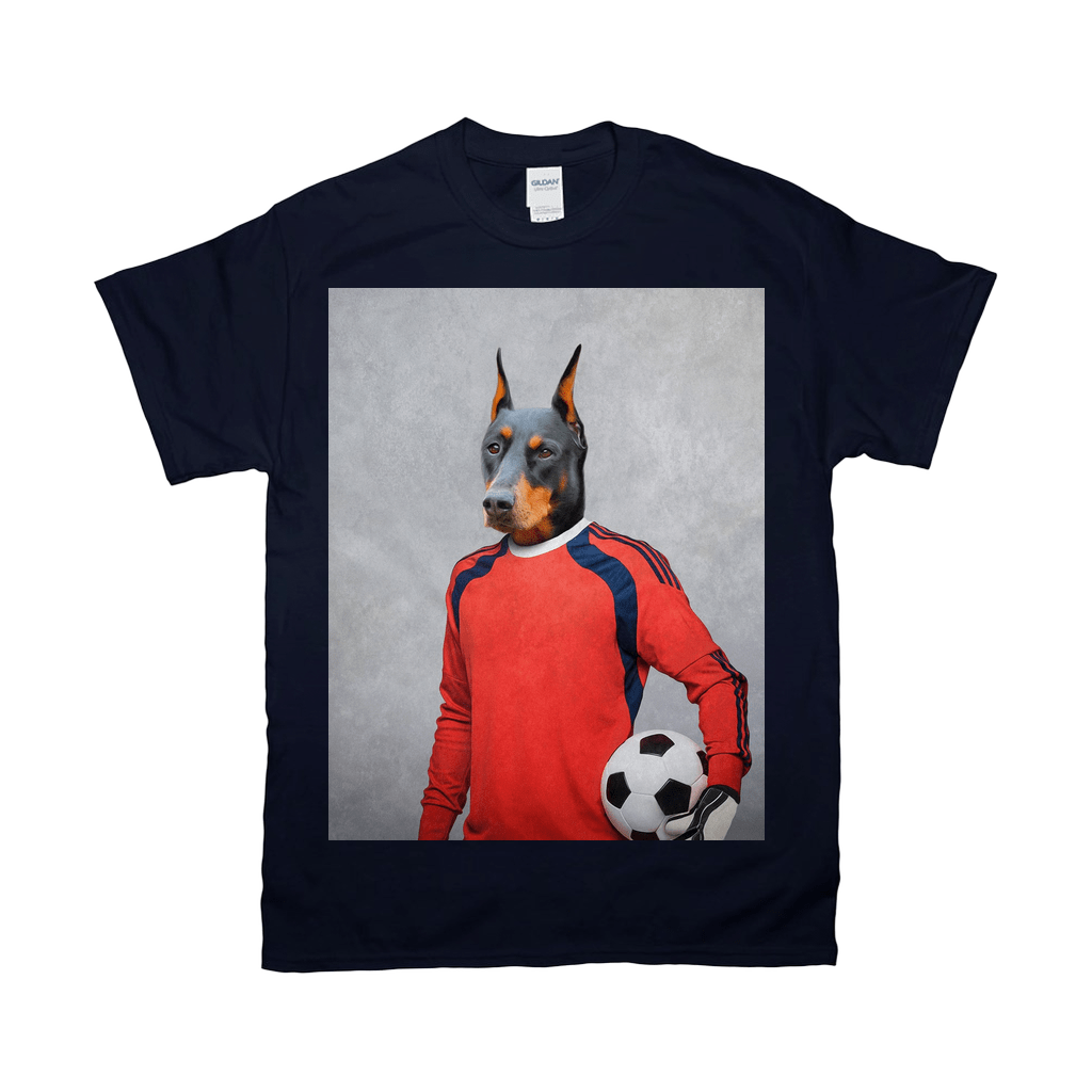 Camiseta personalizada para mascotas &#39;El portero de fútbol&#39; 