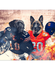 'Chicago Doggos' Personalized 2 Pet Poster