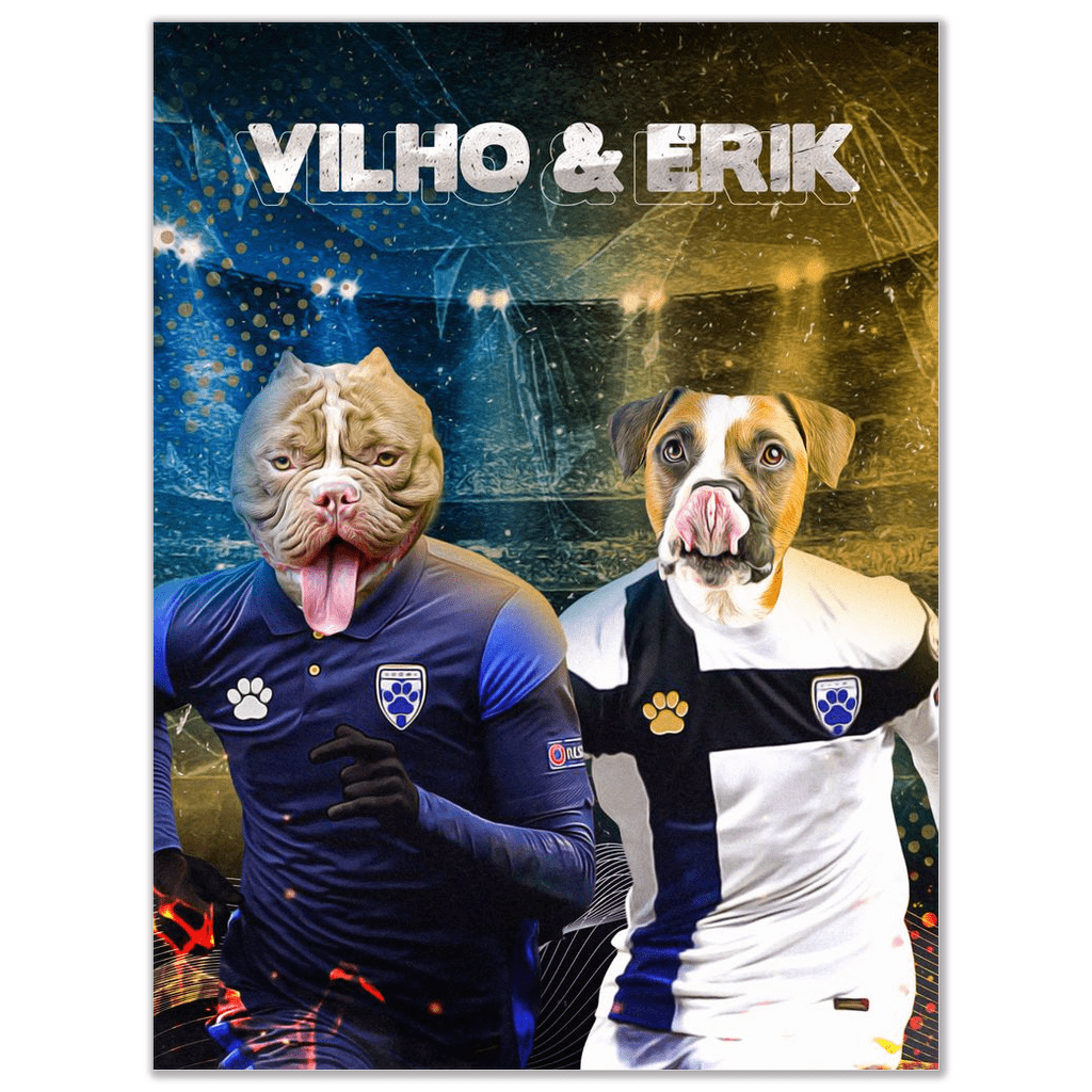 &#39;Finland Doggos&#39; Personalized 2 Pet Poster