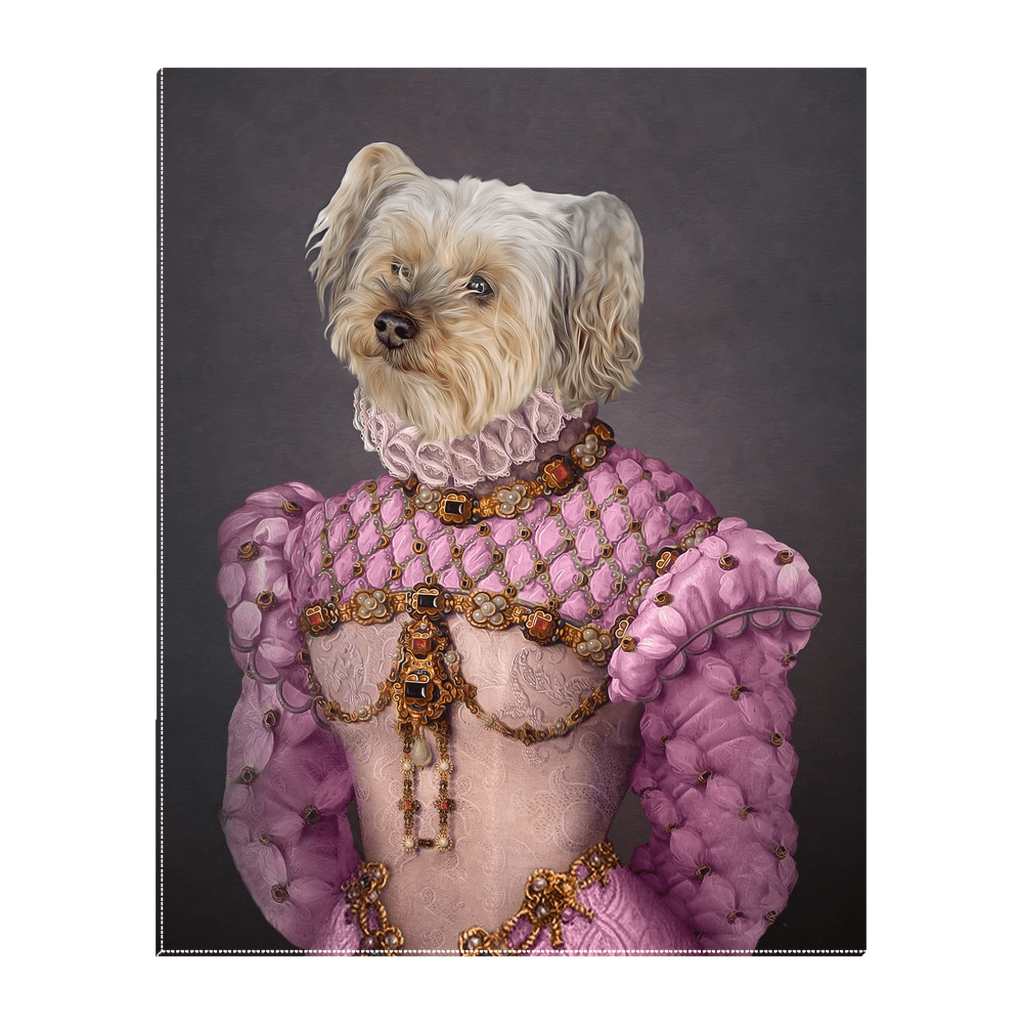 Lienzo personalizado para mascotas &#39;La princesa rosa&#39;
