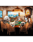 'The Poker Players' Personalized 7 Pet Poster
