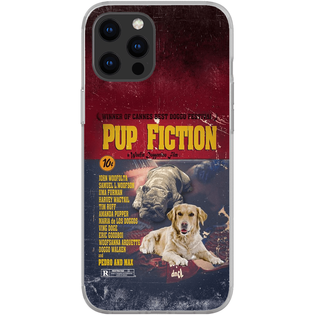 Funda personalizada para teléfono con 2 mascotas &#39;Pup Fiction&#39;