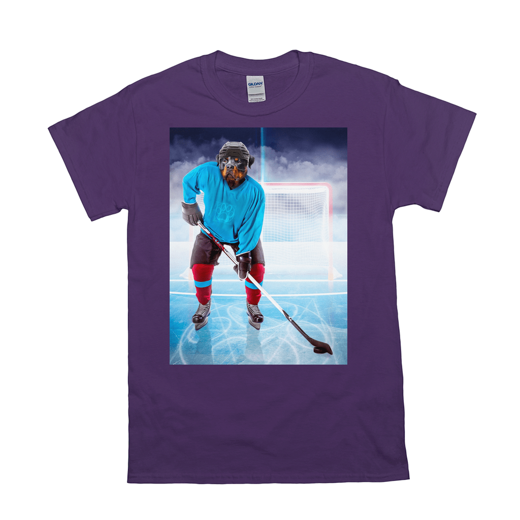 &#39;The Hockey Player&#39; Personalized Pet T-Shirt