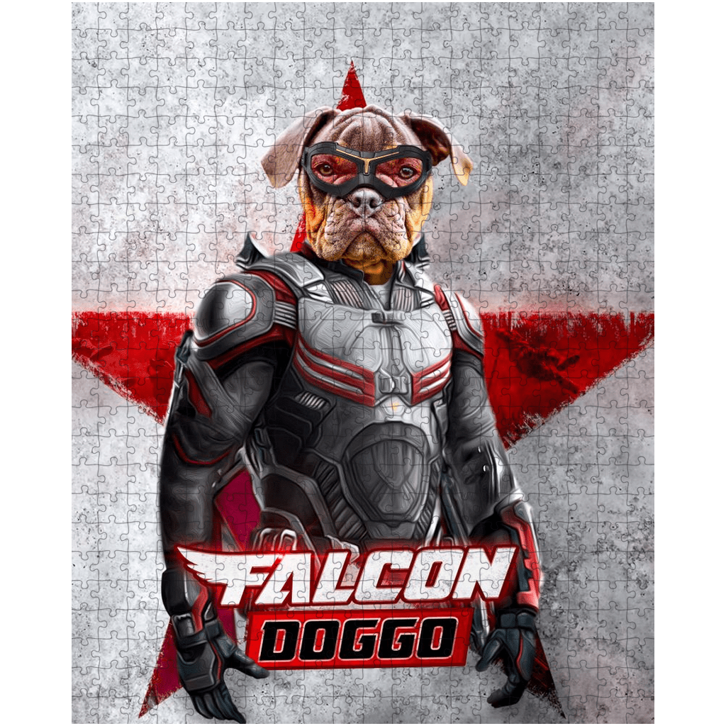 &#39;Falcon Doggo&#39; Personalized Pet Puzzle