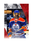 'Edmonton Doggos Hockey' Personalized Pet Standing Canvas