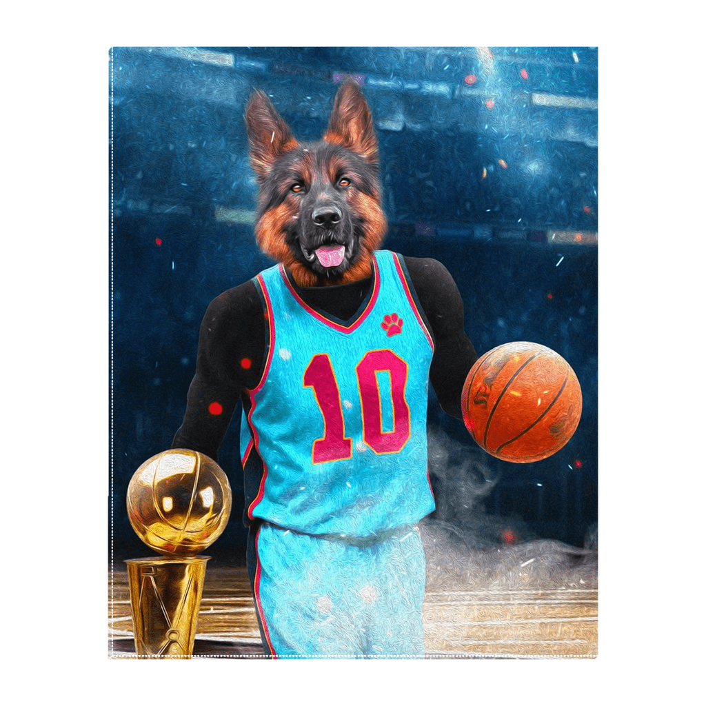 &#39;The Basketball Player&#39; Personalized Pet Standing Canvas