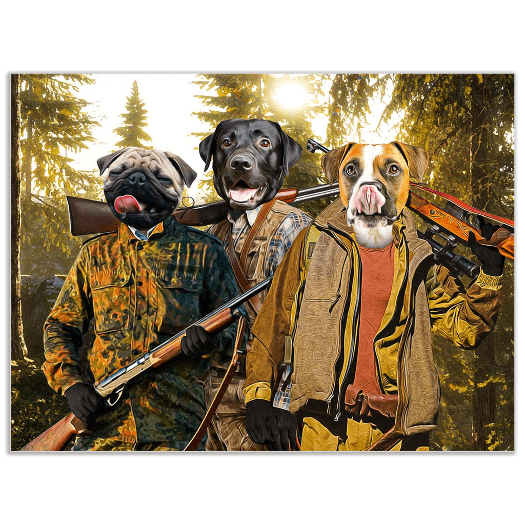 &#39;The Hunters&#39; Personalized 3 Pet Poster