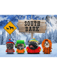 Lienzo personalizado para 4 mascotas 'South Bark'