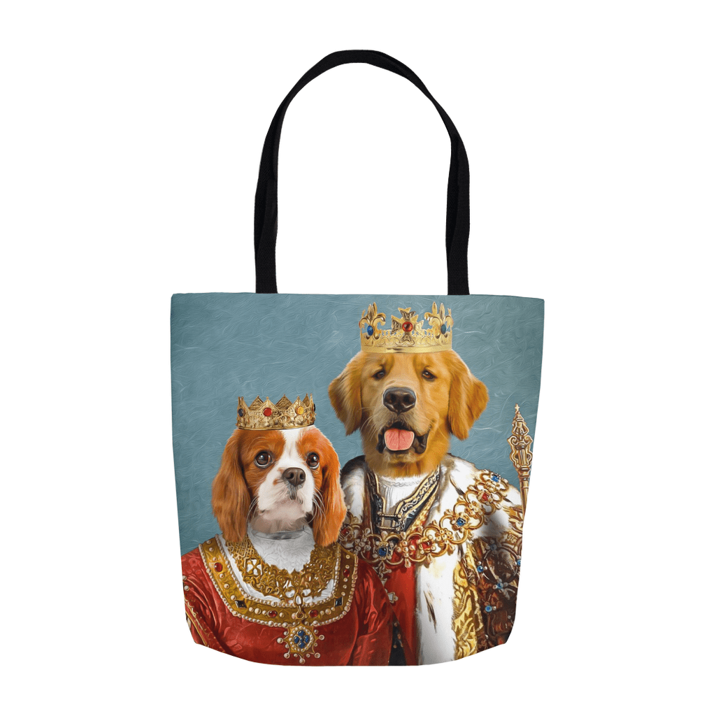 &#39;King and Queen&#39; Personalized 2 Pet Tote Bag