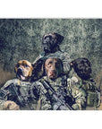 Manta personalizada para 4 mascotas 'The Army Veterans'