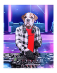 'The Male DJ' Personalized Pet Standing Canvas