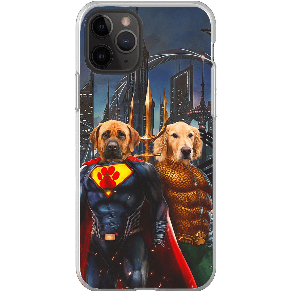 &#39;Superdog &amp; Aquadog&#39; Personalized 2 Pet Phone Case