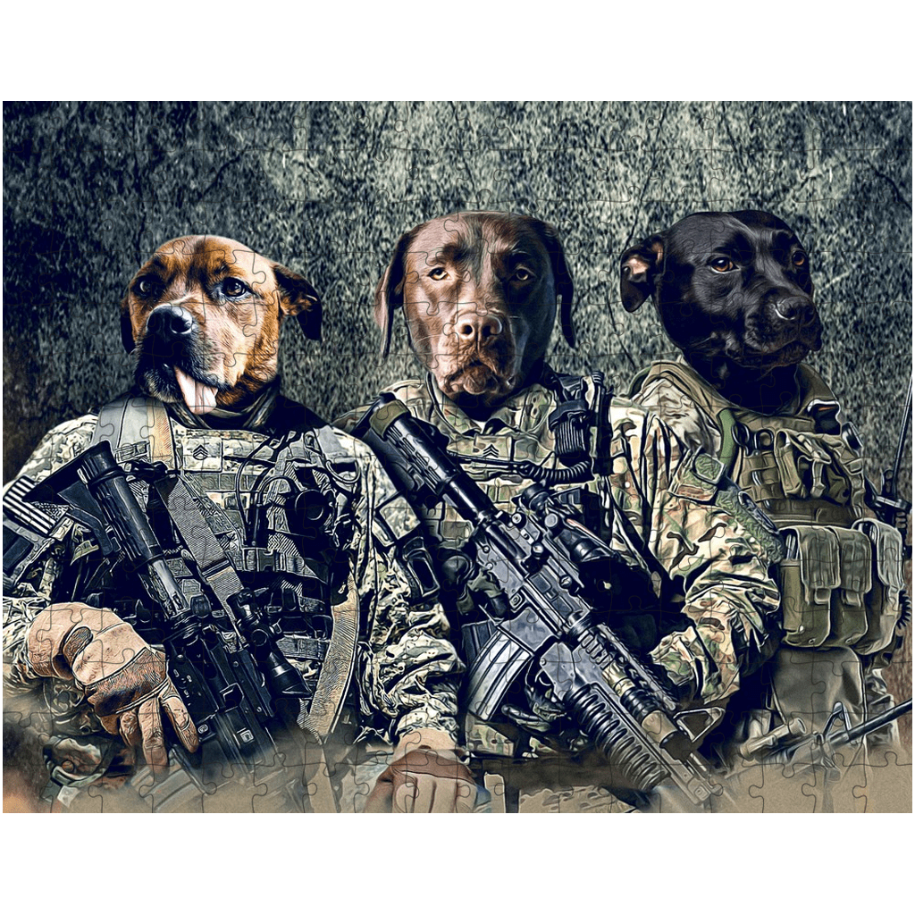 &#39;The Army Veterans&#39; Personalized 3 Pet Puzzle