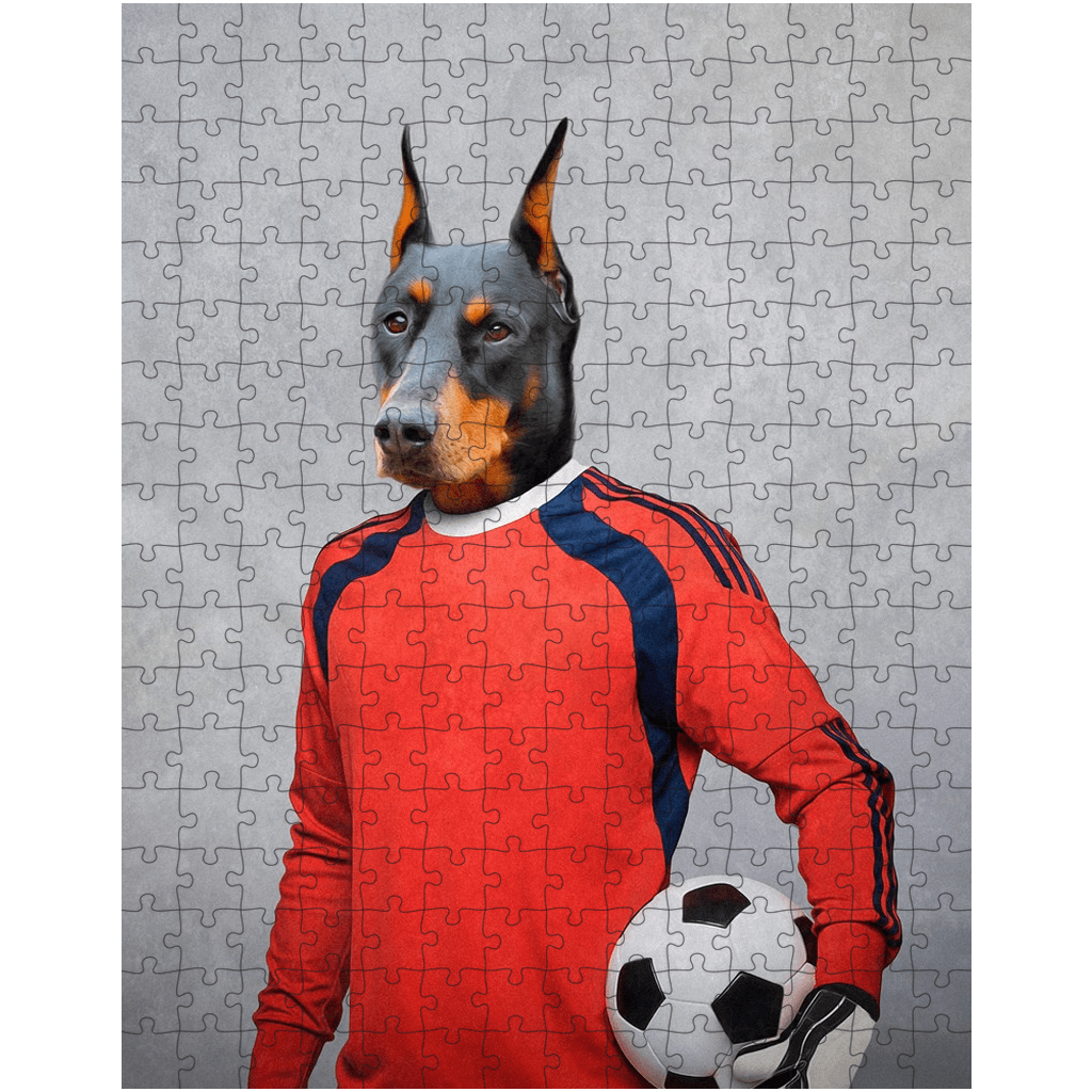 Puzzle personalizado para mascotas &#39;El portero de fútbol&#39;