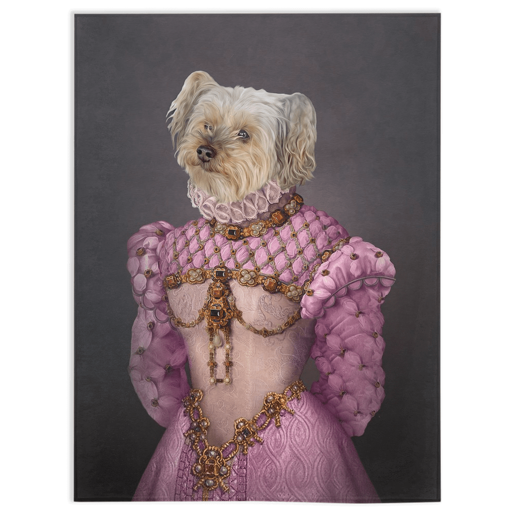 Manta personalizada para mascotas &#39;La Princesa Rosa&#39;