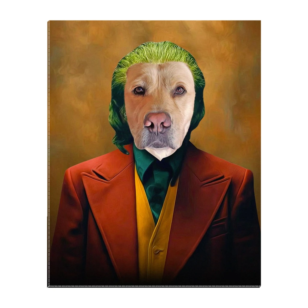 &#39;Joker Doggo&#39; Personalized Pet Standing Canvas