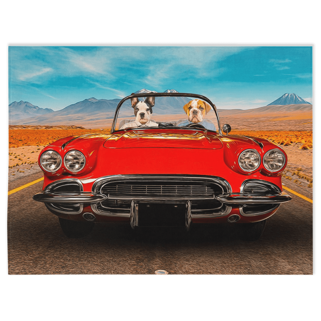 &#39;The Classic Paw-Vette&#39; Personalized 2 Pet Blanket