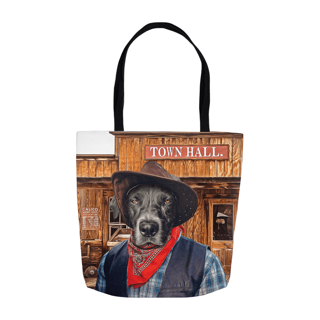 &#39;The Cowboy&#39; Personalized Tote Bag