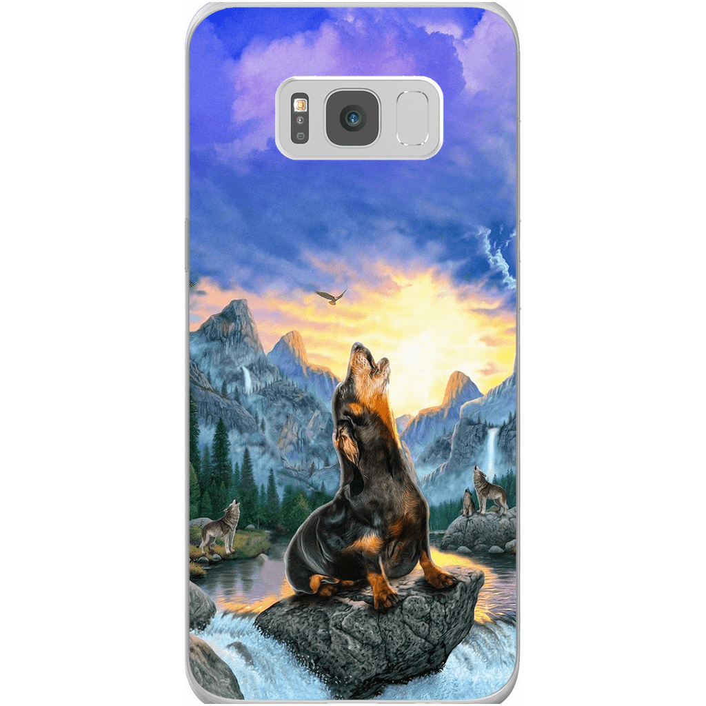 &#39;The Retro Wolf&#39; Personalized Phone Case