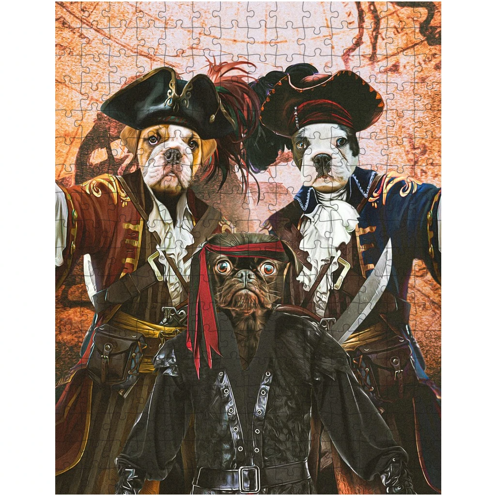 &#39;The Pirates&#39; Personalized 3 Pet Puzzle