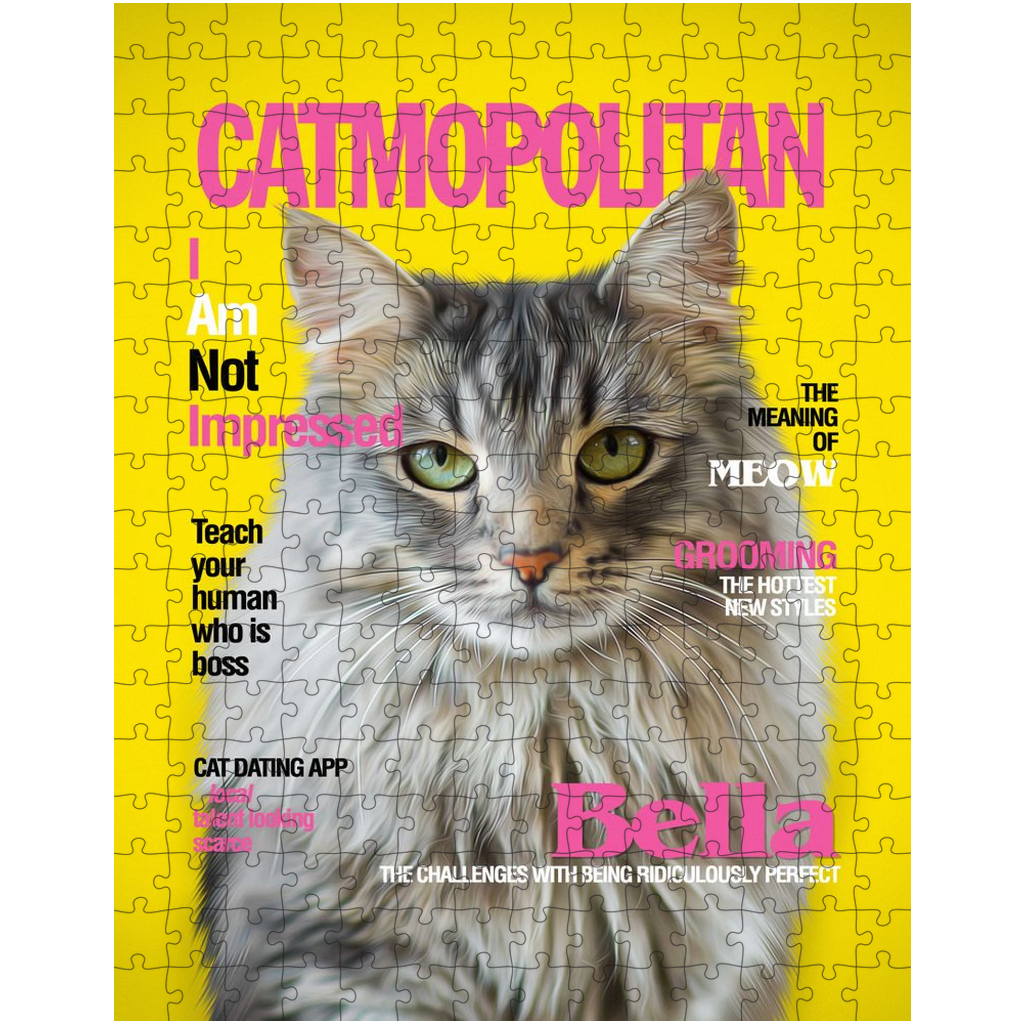 Rompecabezas personalizado para mascotas &#39;Catmopolitan&#39;