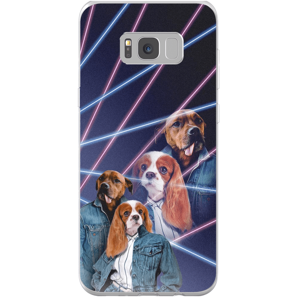&#39;1980s Lazer Portrait&#39; Personalized 2 Pet Phone Case
