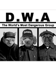 'D.W.A. (Doggos With Attitude)' Personalized 3 Pet Poster