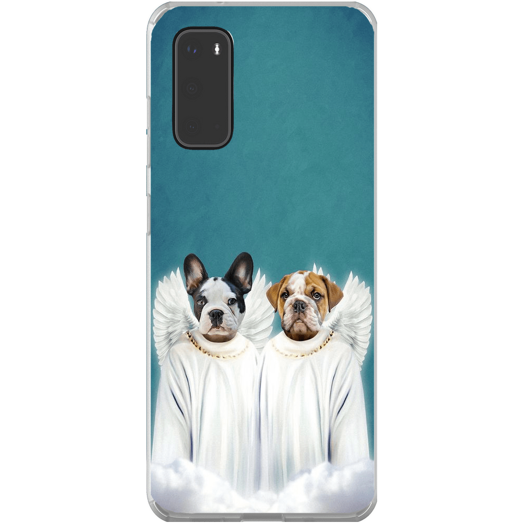 &#39;2 Angels&#39; Personalized Pets Phone Case