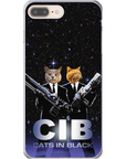 'Cats in Black' Personalized 2 Pet Phone Case