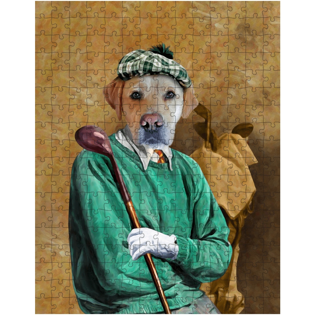 &#39;The Golfer&#39; Personalized Pet Puzzle