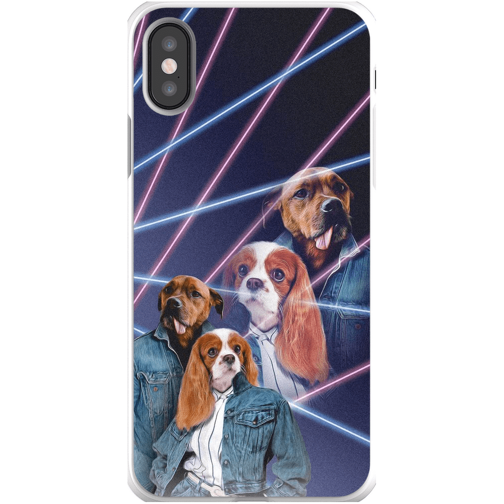 '1980s Lazer Portrait' Personalized 2 Pet Phone Case