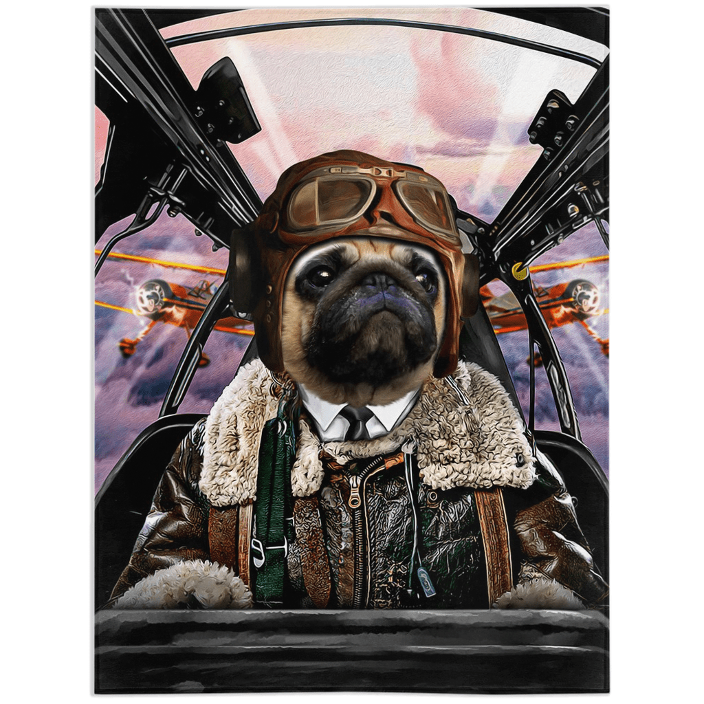 &#39;The Pilot&#39; Personalized Pet Blanket