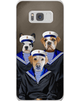 Funda personalizada para teléfono con 3 mascotas 'Los Marineros'