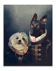 Lienzo de pie personalizado para 2 mascotas 'Duque y Duquesa'